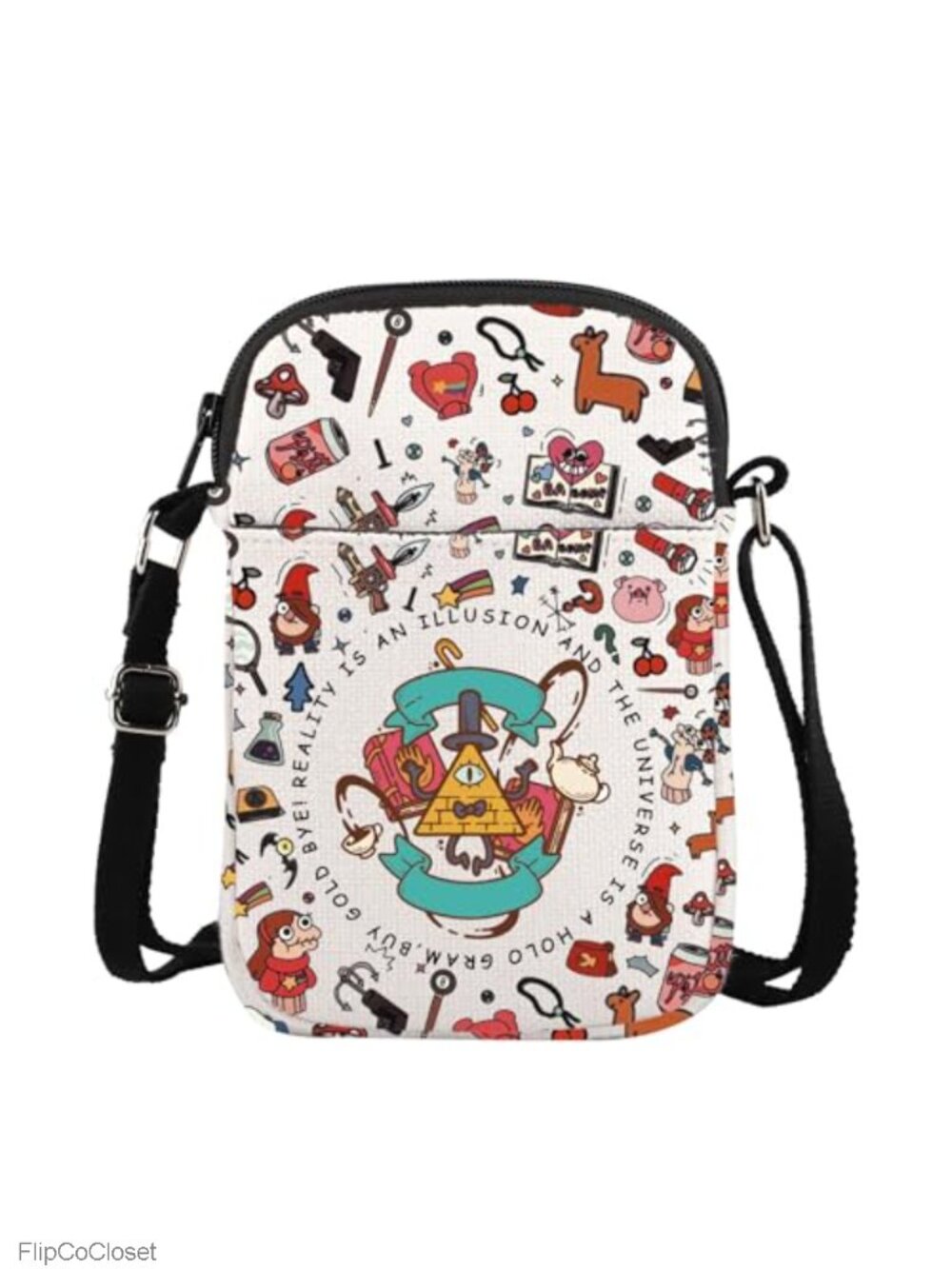 Canvas Crossbody Messenger Bag Adjustable Strap Cartoon TV Series Fan Gift